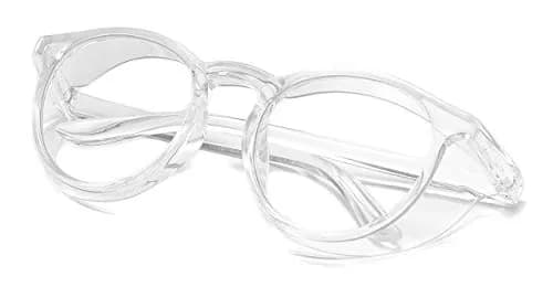 Alsenor Anti Fog Safety Glasses with Blue Light Blocking, UV Protection, and Anti-Scratch Lenses | Clear Round Frame thumbnail 2