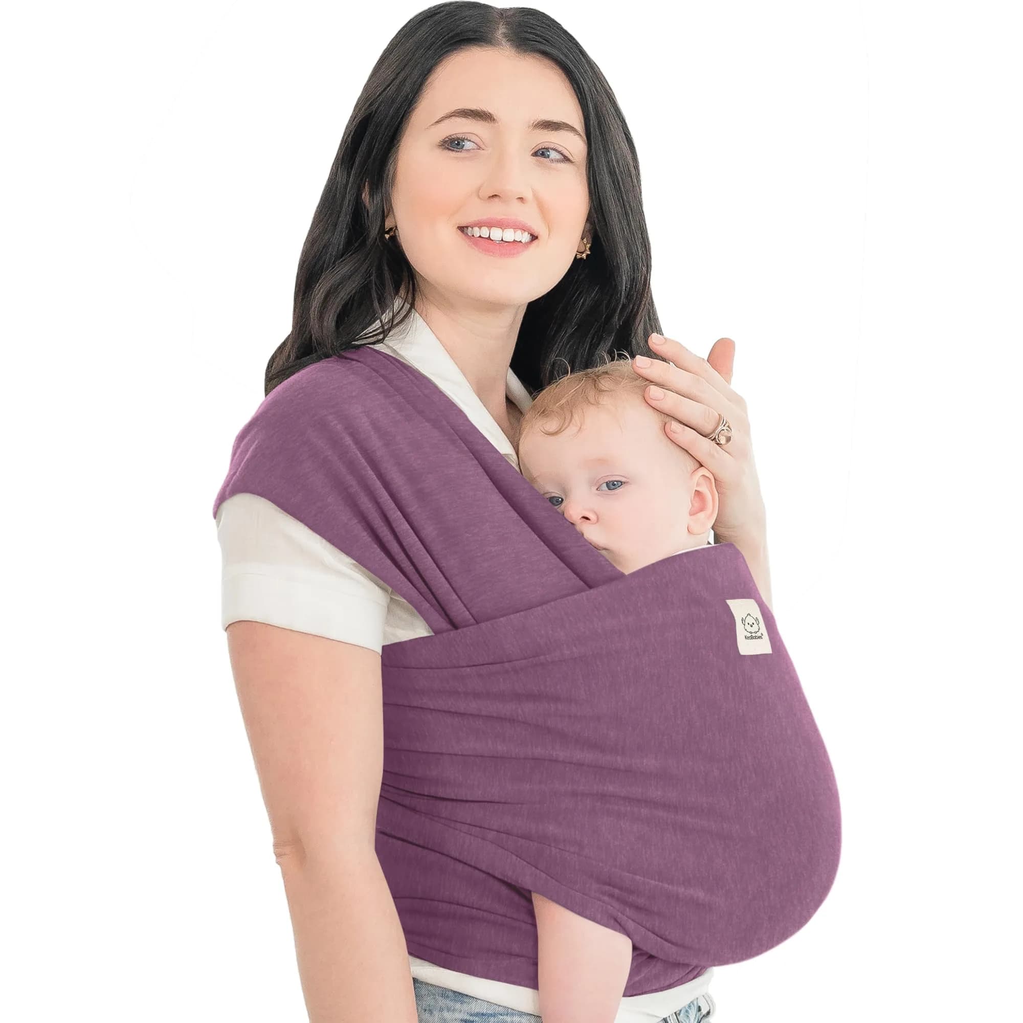 KeaBabies Original Baby Wrap Carrier Dark Mauve | Ergonomic, IHDI Certified, Breathable Fabric for Newborns to Toddlers