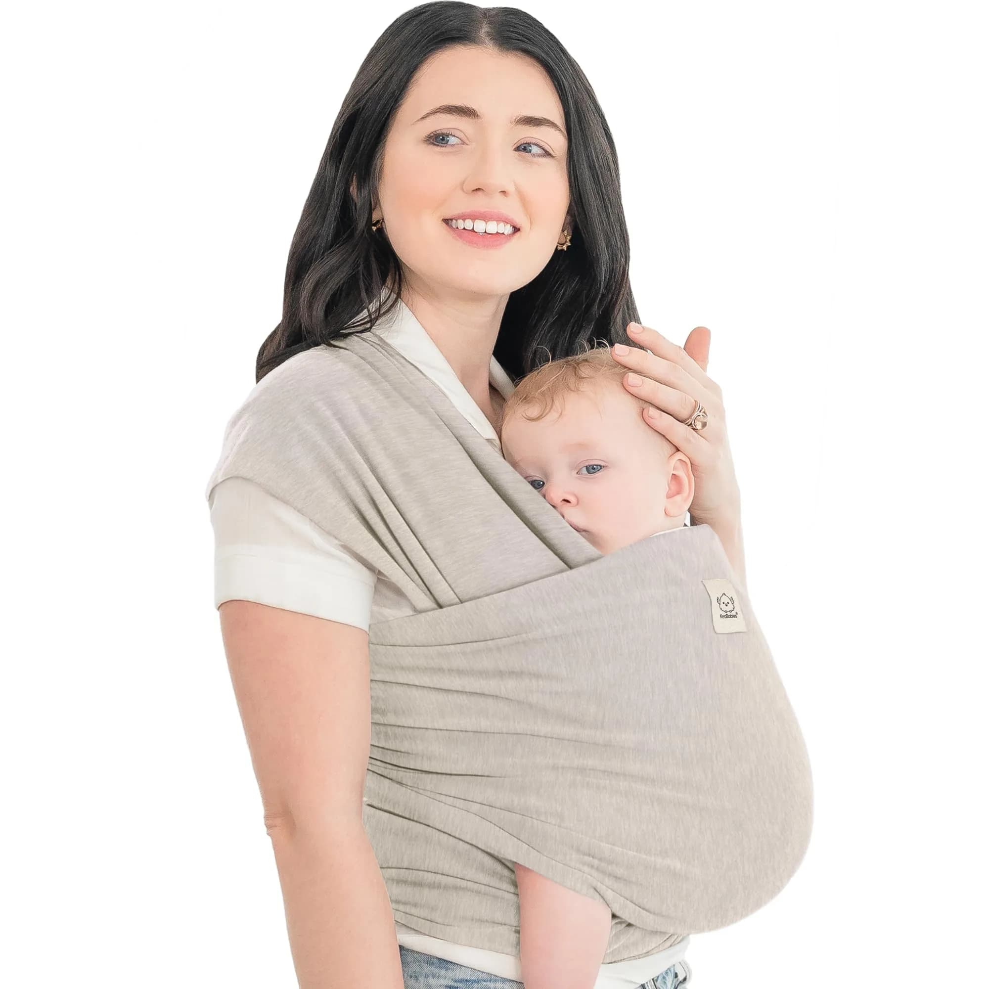 KeaBabies Original Baby Wrap Carrier Stone Gray | Ergonomic, IHDI Certified, Breathable Fabric for Newborns to Toddlers - main product image