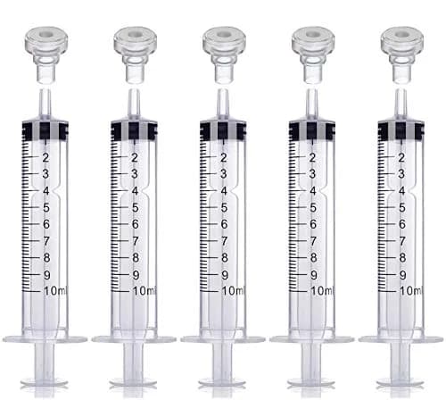 MUB 10ml Plastic Measuring Syringe With Injector Kit, No Needle Perfume Refill Tool | 5 Packs (10ml) thumbnail 1