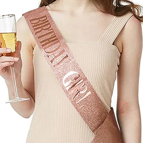 COCIDE Birthday Sash & Tiara Set - Rhinestone Tiara & Silver Glitter Sash | Women's Birth Party Decoration Kit thumbnail 3