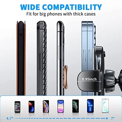 APPS2Car Car Phone Holder Mount, Strong Suction Dashboard & Windshield, Fits 4-7 Inch Phones, 360° Rotation, One-Touch Release, Ideal for Delivery & Uber thumbnail 7
