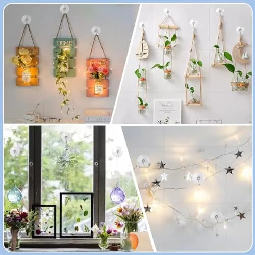 Hangerspace Suction Cup Hooks, Large, Clear | Reusable Waterproof Wall Hooks for Bathroom & Kitchen thumbnail 7
