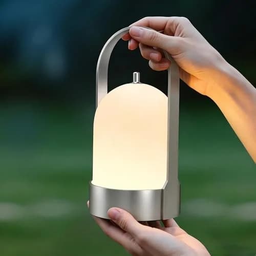 Tubicen Portable Table Lamp Rechargeable Outdoor Lantern with Handle | Waterproof, Dimmable, 4000mAh Battery thumbnail 1