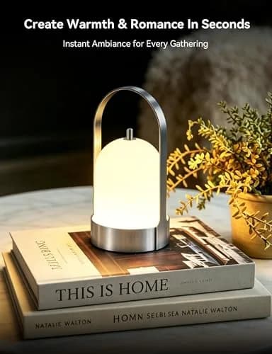 Tubicen Portable Table Lamp Rechargeable Outdoor Lantern with Handle | Waterproof, Dimmable, 4000mAh Battery thumbnail 8