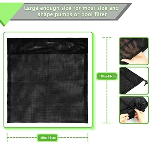 Hecaty Large Pump Barrier Bag 24" x 26" | Heavy-Duty Mesh for Pond Pumps thumbnail 2