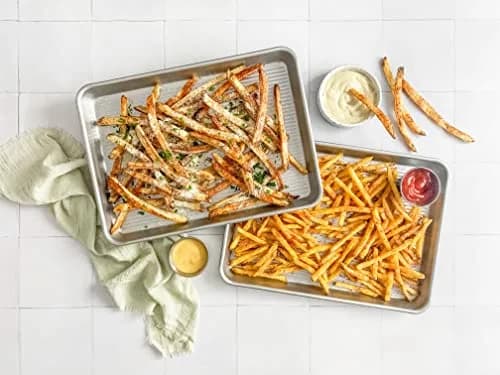 USA Pan Nonstick Half Sheet Pan and Quarter Sheet Pan Set of 2 | Aluminized Steel Baking Sheets thumbnail 6