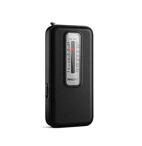 PHILIPS TAR1506 Portable AM FM Radio, Battery Operated, Tuning Light, Excellent Reception Black (15.62 cm x 8.5 cm x 3.73 cm) thumbnail 5
