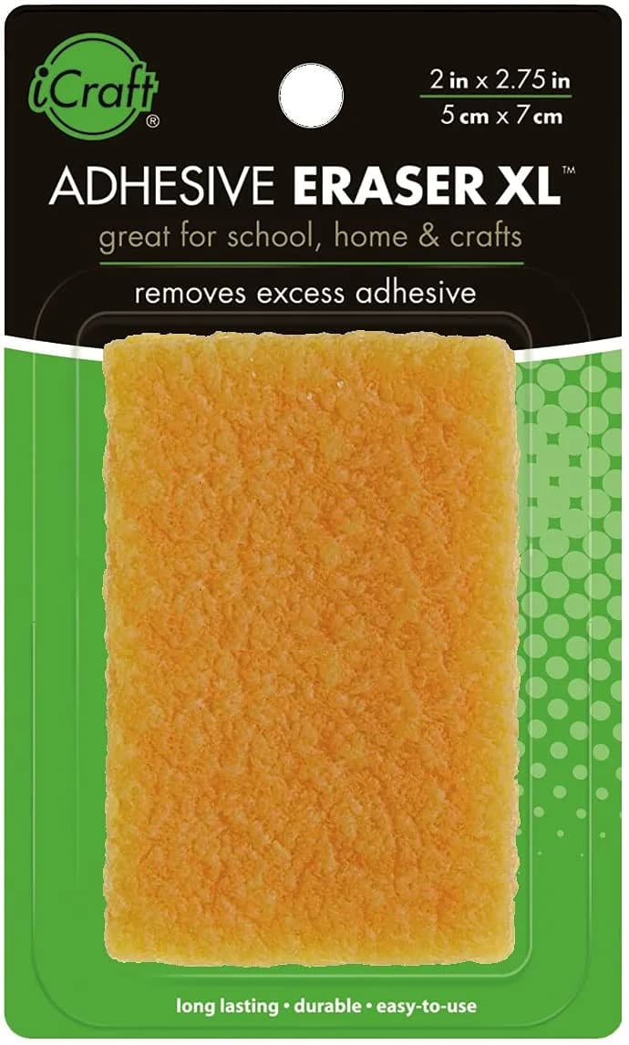 iCraft Adhesive Eraser and Pick-up XL, Yellow, 2" x 2.75" (5 cm x 7 cm) - main product image