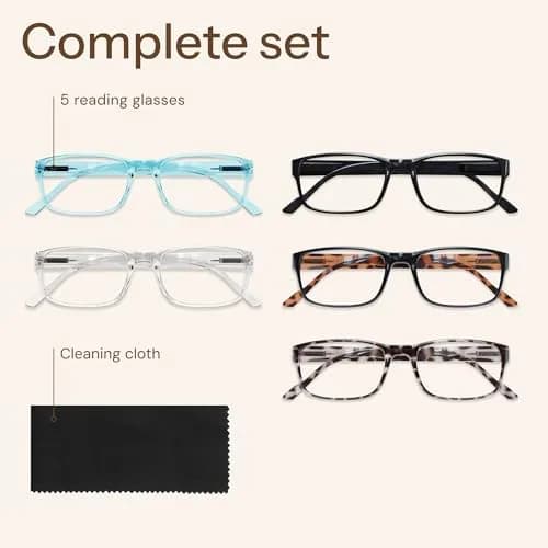 Gaoye 1.75 Professional Reading Glasses 5-Pack | Blue Light Protection, Spring Hinges thumbnail 9