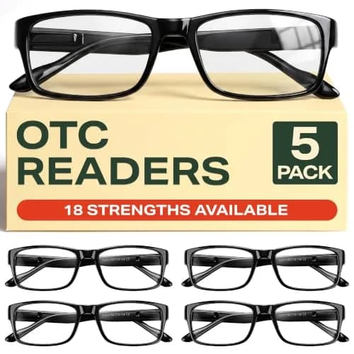 Gaoye 1.25x Blue Light Blocking Reading Glasses 5-Pack | Lightweight TR90 Frame thumbnail 1