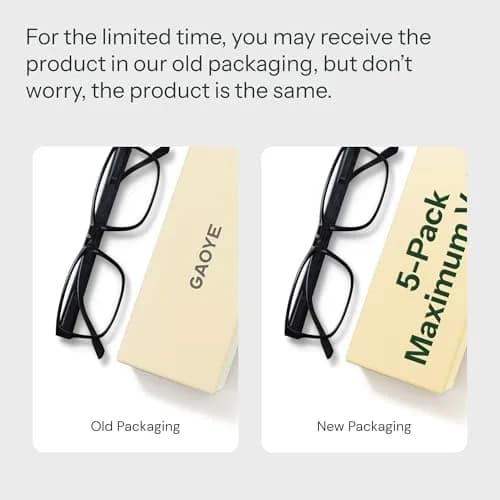 Gaoye 1.25x Blue Light Blocking Reading Glasses 5-Pack | Lightweight TR90 Frame thumbnail 3