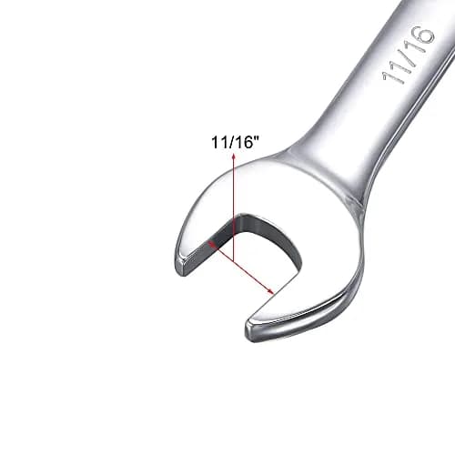 uxcell 11/16 Inch Ratcheting Combination Wrench SAE 72 Teeth 12 Point Ratchet Box Ended Spanner Tools, Cr-V | Durable, Precise & Water-Resistant thumbnail 4