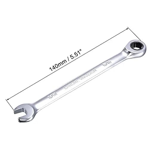 uxcell 5/16 Inch Ratcheting Combination Wrench SAE 72 Teeth 12 Point Ratchet Box Ended Spanner Tools, Cr-V | Durable, Precise & Rust-Resistant thumbnail 2