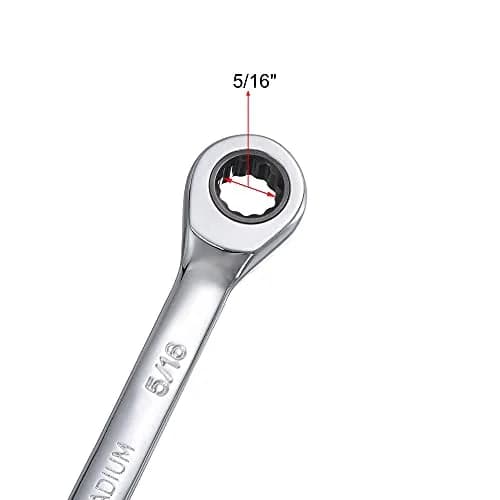 uxcell 5/16 Inch Ratcheting Combination Wrench SAE 72 Teeth 12 Point Ratchet Box Ended Spanner Tools, Cr-V | Durable, Precise & Rust-Resistant thumbnail 3