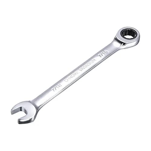 uxcell 7/16 Inch Ratcheting Combination Wrench SAE 72 Teeth 12 Point Ratchet Box Ended Spanner Tools, Cr-V | Durable, Precise & Rust-Resistant thumbnail 1