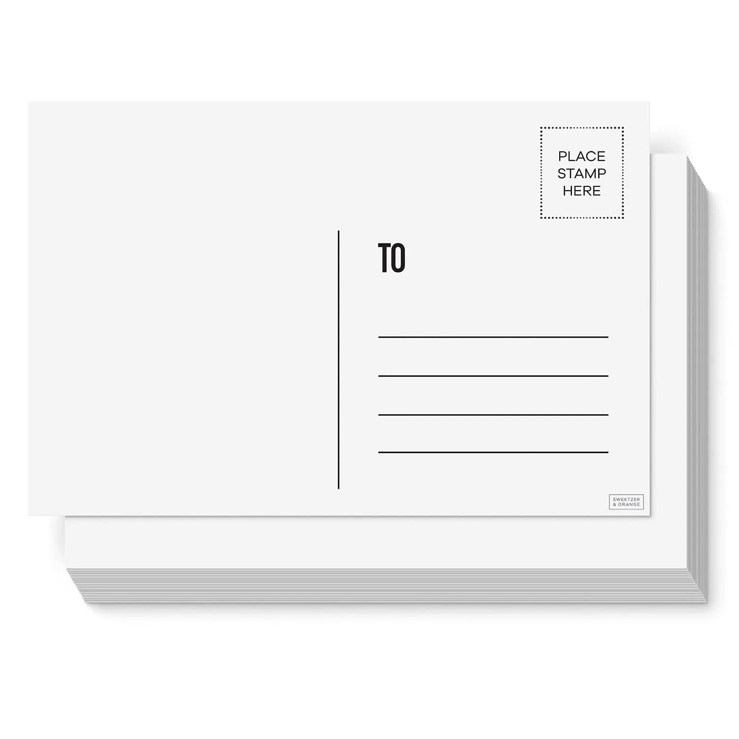 Sweetzer & Orange Blank Postcards for Mailing 4x6 Inches (10.16 x 15.24 cm) | 60-Count White Cardstock for Printable Greeting Cards - main product image