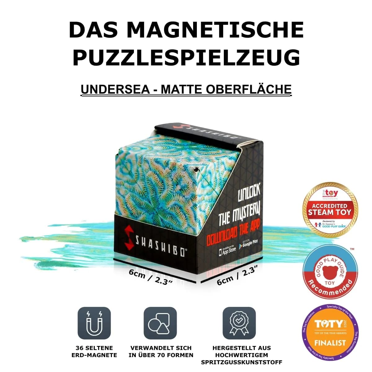 Shashibo Sensory Shape Shifting Cube Dodeca Undersea | Educational Puzzle Toy for Kids & Adults thumbnail 2