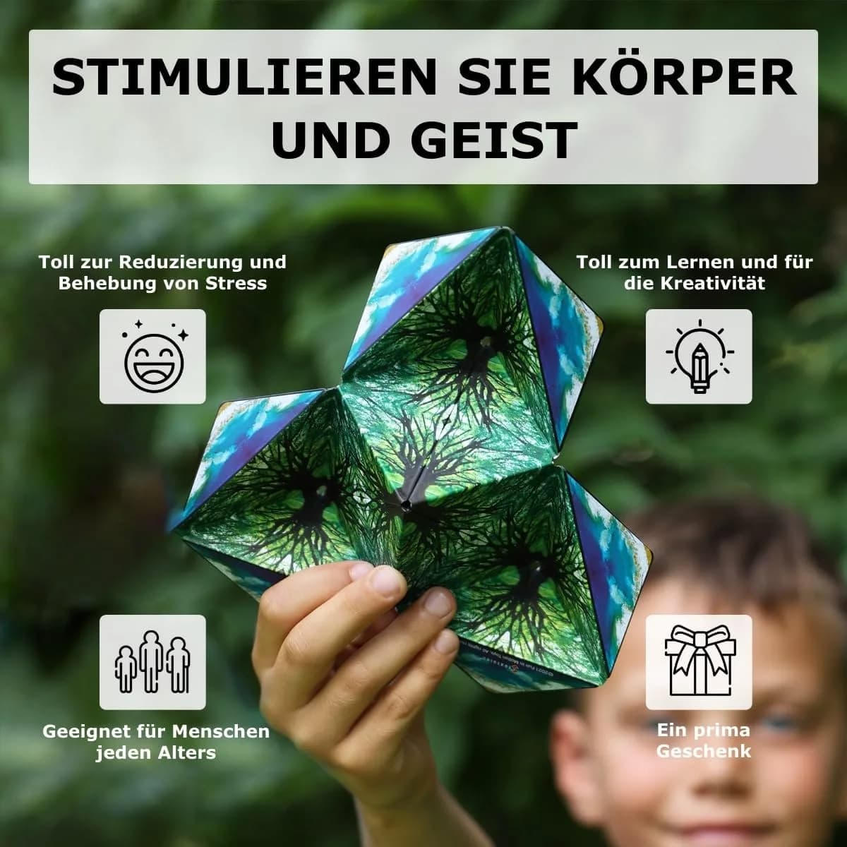 Shashibo Sensory Shape Shifting Cube Dodeca Undersea | Educational Puzzle Toy for Kids & Adults thumbnail 3