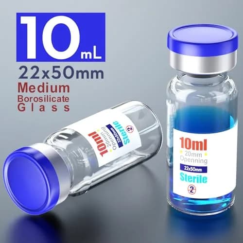 Ks-Tek Sterile Empty Vials with Self-Healing Injection Port 10ml (0.338 Fl Oz) | Pack of 10 thumbnail 2