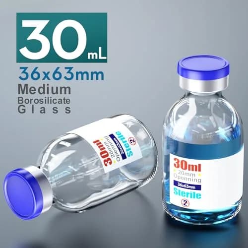 Ks-Tek Sterile Empty Vials with Self Healing Injection Port 30ml (10-Pack) | Lab Sample Vials for India thumbnail 2