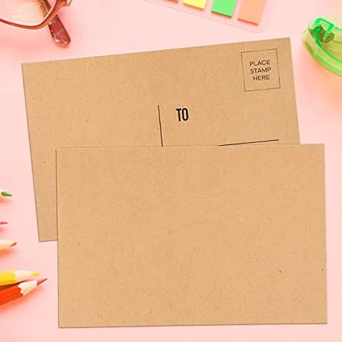 Sweetzer & Orange Kraft Blank Postcards 10.16cm x 15.24cm (4"x6") | 60-Count Pack for Mailing & Notes thumbnail 8