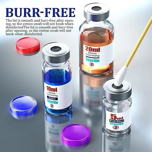 Ks-Tek Sterile Glass Sample Vials 20ml (0.676 Fl Oz) with Injection Port & Flip-Off Cap | Pack of 10 thumbnail 4