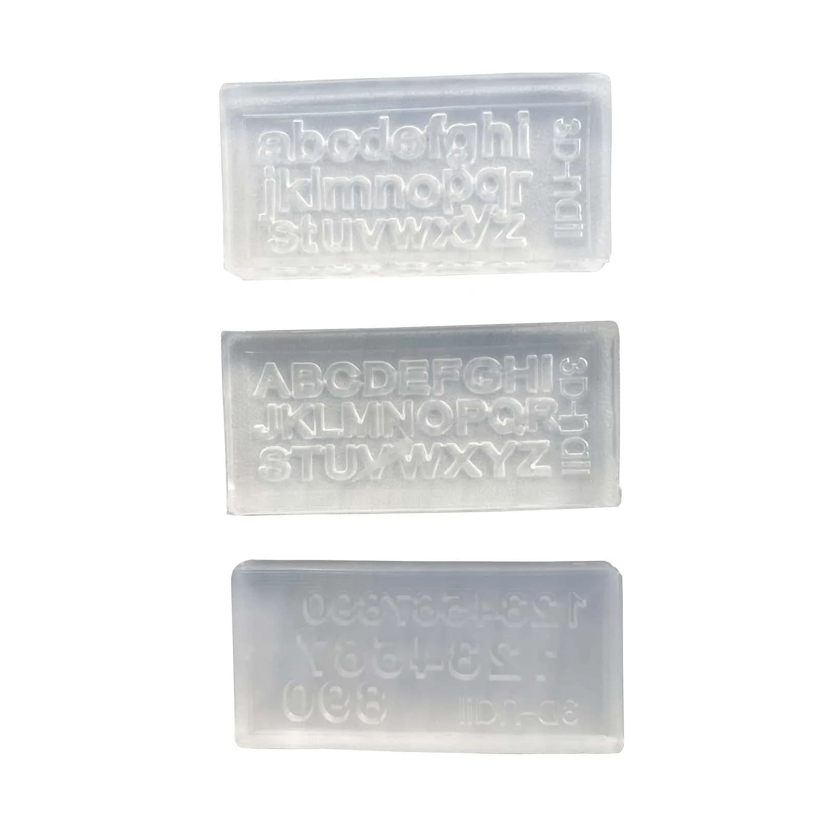 Maiguang 3Pcs Mini Resin Letter Number Molds 4cm (1.6"x 0.8"x 0.2") | DIY Nail Art & Jewelry Pendant Making Tools - main product image
