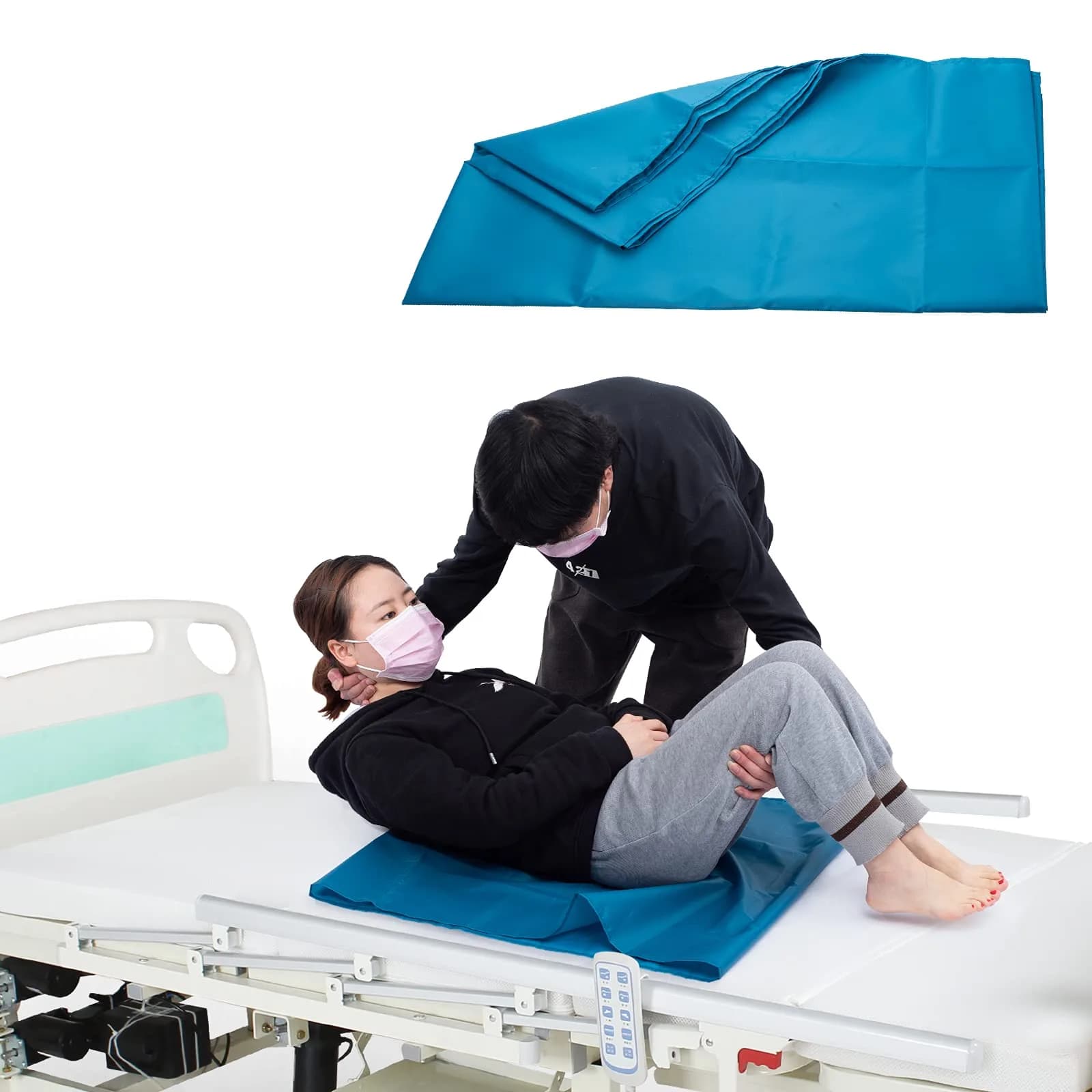 LOSCHEN Tubular Slide Sheet 72x72cm (28"x28") | Reduces Caregiver Strain & Aids Elderly Mobility — 28x28 Inch