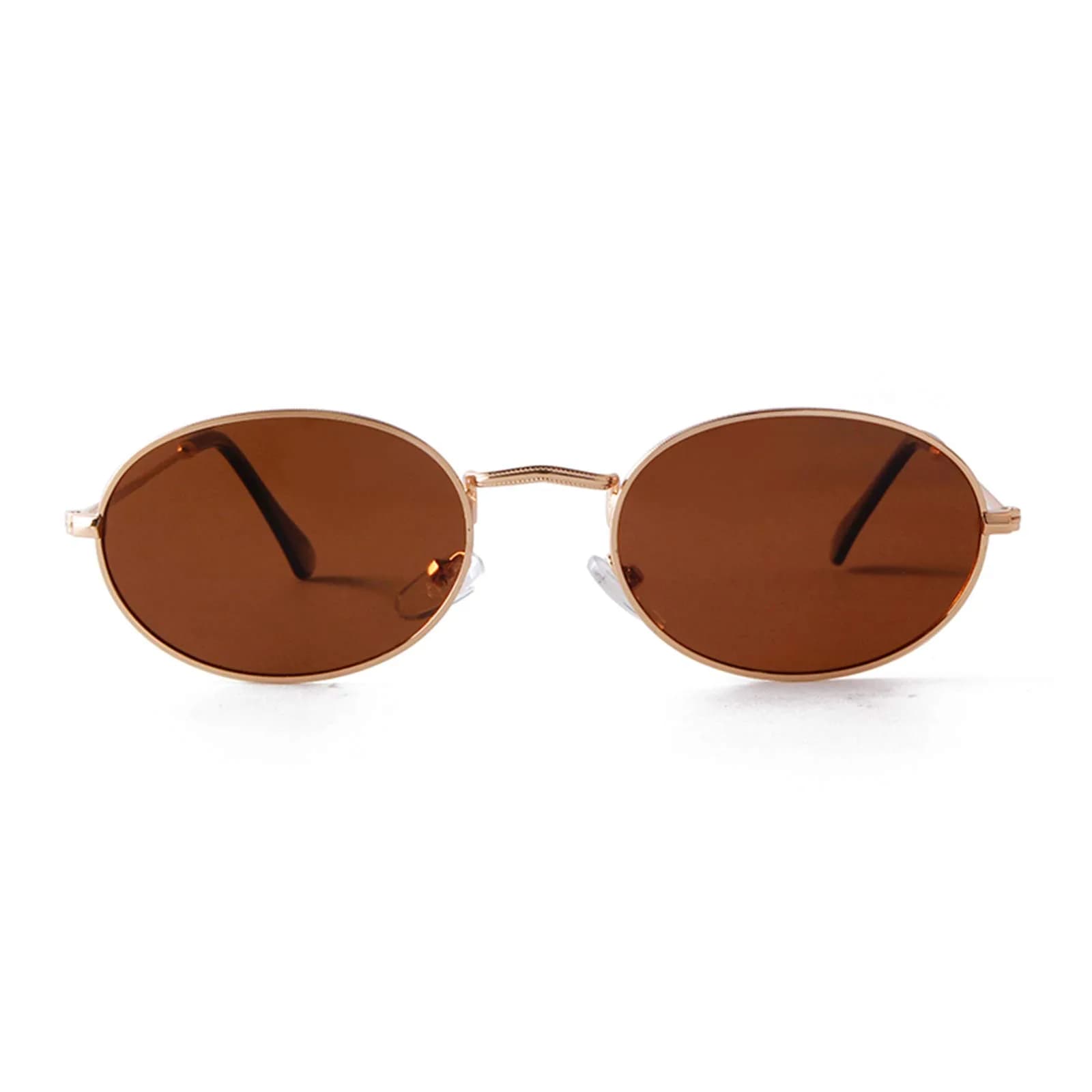 GIFIORE Oval Sunglasses for Women Men, Small Oval Metal Frame Sunglasses 50mm (1.97 inches) | Polarized UV400 Protection