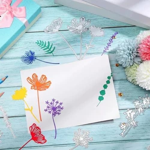 Patelai 17 Pieces Wildflower Metal Cutting Dies 3D Flower Shapes | Elegant Scrapbooking Embellishments thumbnail 5