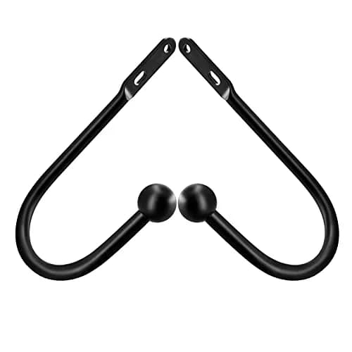 VRSS Black Wall Mount Curtain Tiebacks Drapery Holdbacks 4Pcs | Simple Vintage Style thumbnail 4