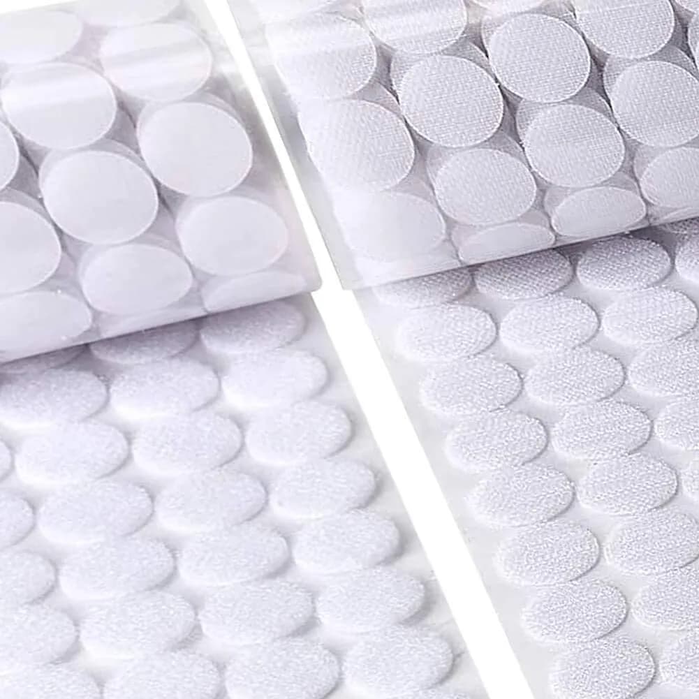 Hiisea White 1000pcs Hook & Loop Self Adhesive Dots | Classroom & Craft Use - main product image