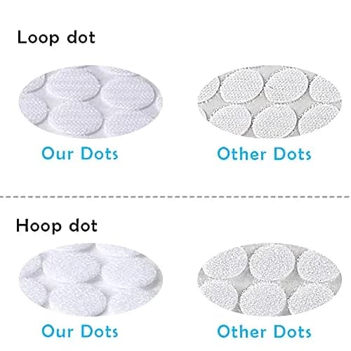 Hiisea White 1000pcs Hook & Loop Self Adhesive Dots | Classroom & Craft Use thumbnail 2