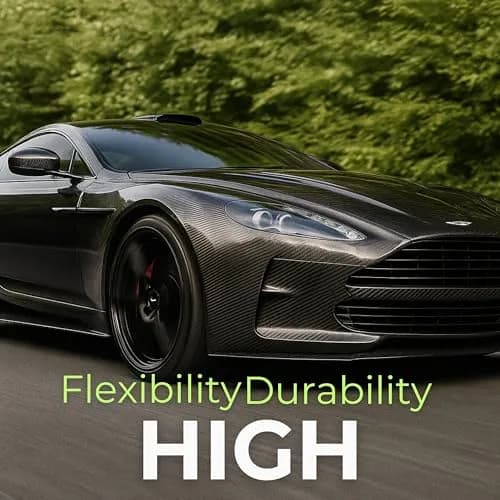 RockRose 5D Black Carbon Fiber Vinyl Wrap 30cm x 152cm (1FT x 5FT) | Bubble-Free Automotive Film thumbnail 6