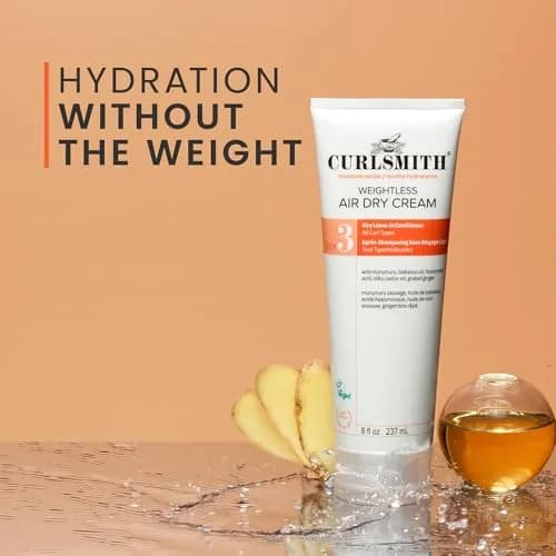 CURLSMITH Weightless Air Dry Cream Leave-In Conditioner 59ml (2 Fl Oz) | Defines Curls Without Weighing Down thumbnail 6