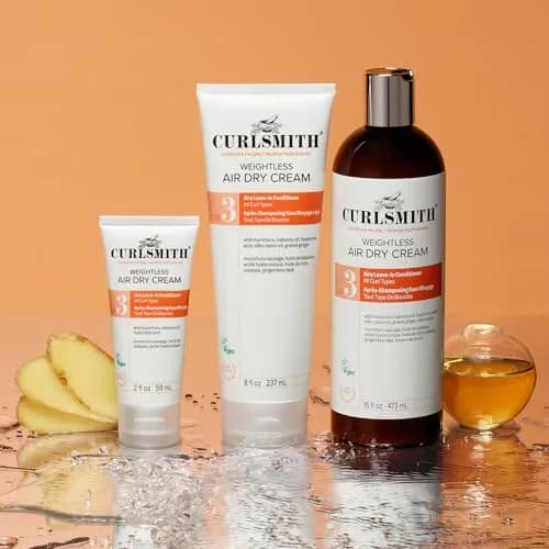 CURLSMITH Weightless Air Dry Cream Leave-In Conditioner 59ml (2 Fl Oz) | Defines Curls Without Weighing Down thumbnail 7