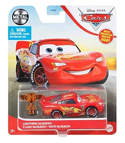 Disney Cars Lightning McQueen Piston Cup 1:55 Scale Die-Cast Toy Car | Authentic USA Import for Kids Age 3+ thumbnail 6
