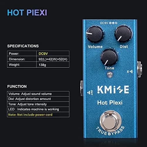 lotmusic Hot Plexi Analog Chorus Electric Guitar Effect Pedal | True Bypass, Noise Reduction, DC 9V thumbnail 5