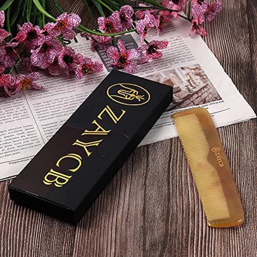 ANFEI Buffalo Horn Fine Tooth Comb - Anti-Static Hair Comb for All Hair Types (Men, Women, Kids) | Detangler & Styling Tool thumbnail 7