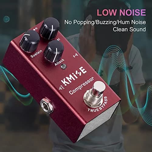 lotmusic Kmise Compressor Electric Guitar Effect Pedal,True Bypass,Tip‑Negative | Noise Reduction & Signal Clarity thumbnail 3