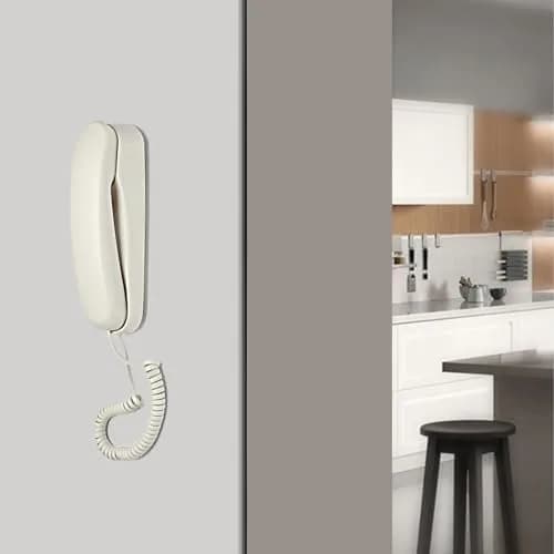 TelPal Corded White Wall Phone | Simple Analog Landline for Seniors & Home thumbnail 3