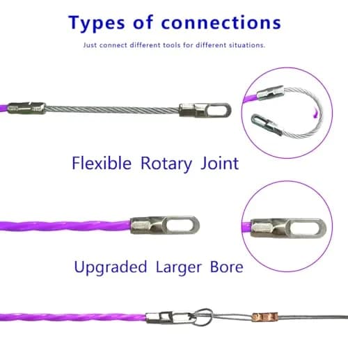 VGongTech 10m (33ft) PET Fish Tape Cable Puller Kit | Non-Conductive Wire Guide for Electrical & Network Cables thumbnail 2