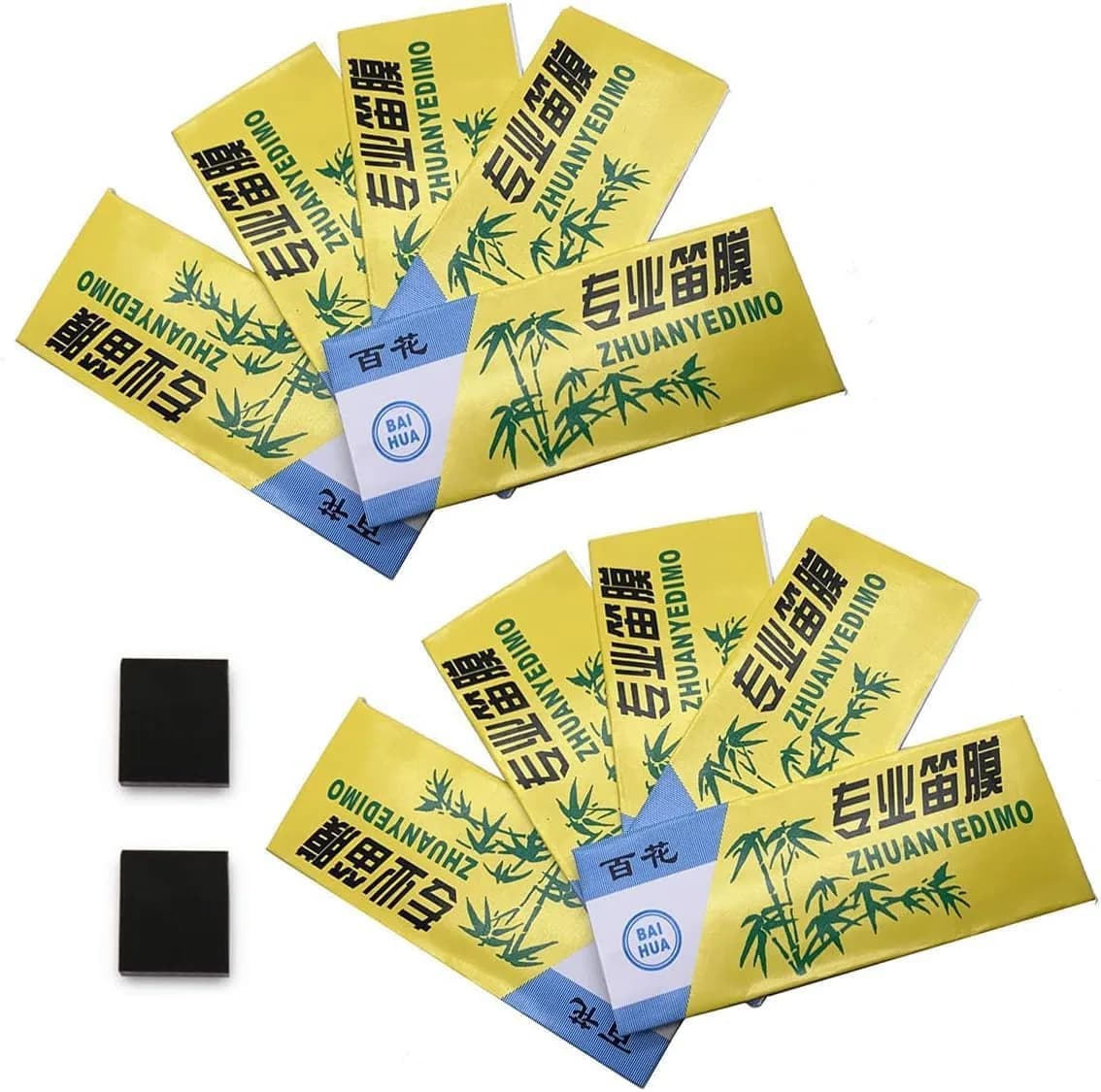 Jiayouy Bamboo Flute Membrane Set | Professional Dizi Replacement Parts for Flute (85x35mm, 10 pcs)
