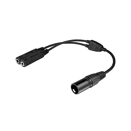 R SPIDER WIRELESS Aviation Headset GA Dual Plugs to Airbus 5 Pin XLR Adapter | Converts Airbus Headset to GA thumbnail 1