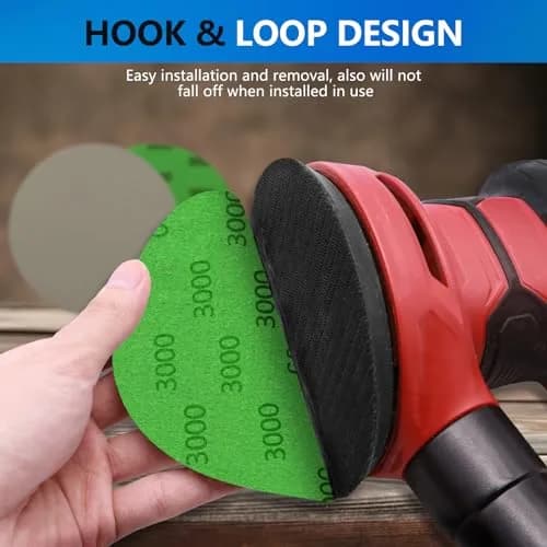 VIBRATITE 70PCS 5 Inch Hook & Loop Sanding Discs Assorted Grits (400-3000) | Silicon Carbide Wet Dry Sandpaper for Orbital Sanders thumbnail 5