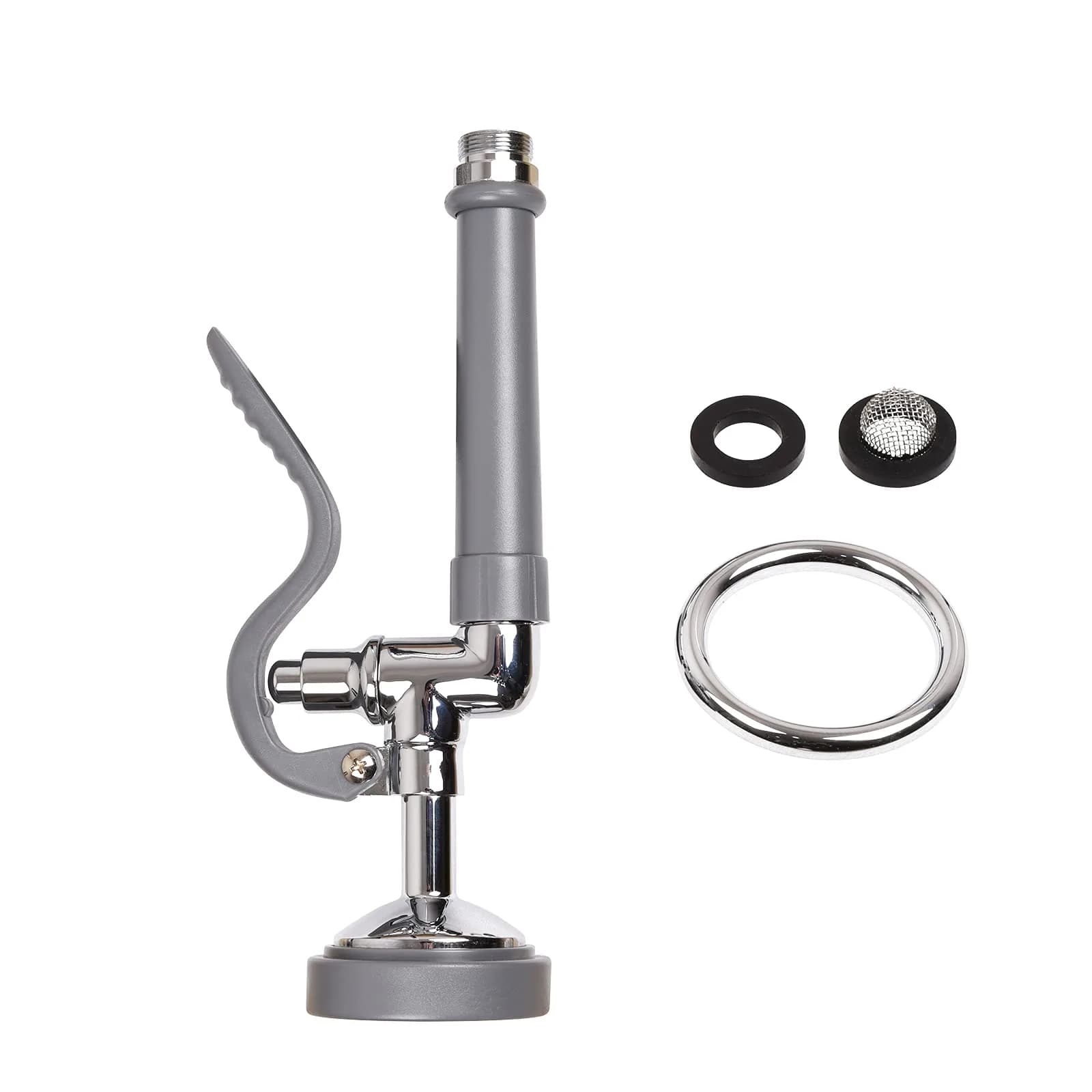JZBRAIN Commercial Sink Sprayer Pre Rinse Sprayer 1.42 GPM | High Pressure Chrome Sprayer for Commercial Kitchens - main product image