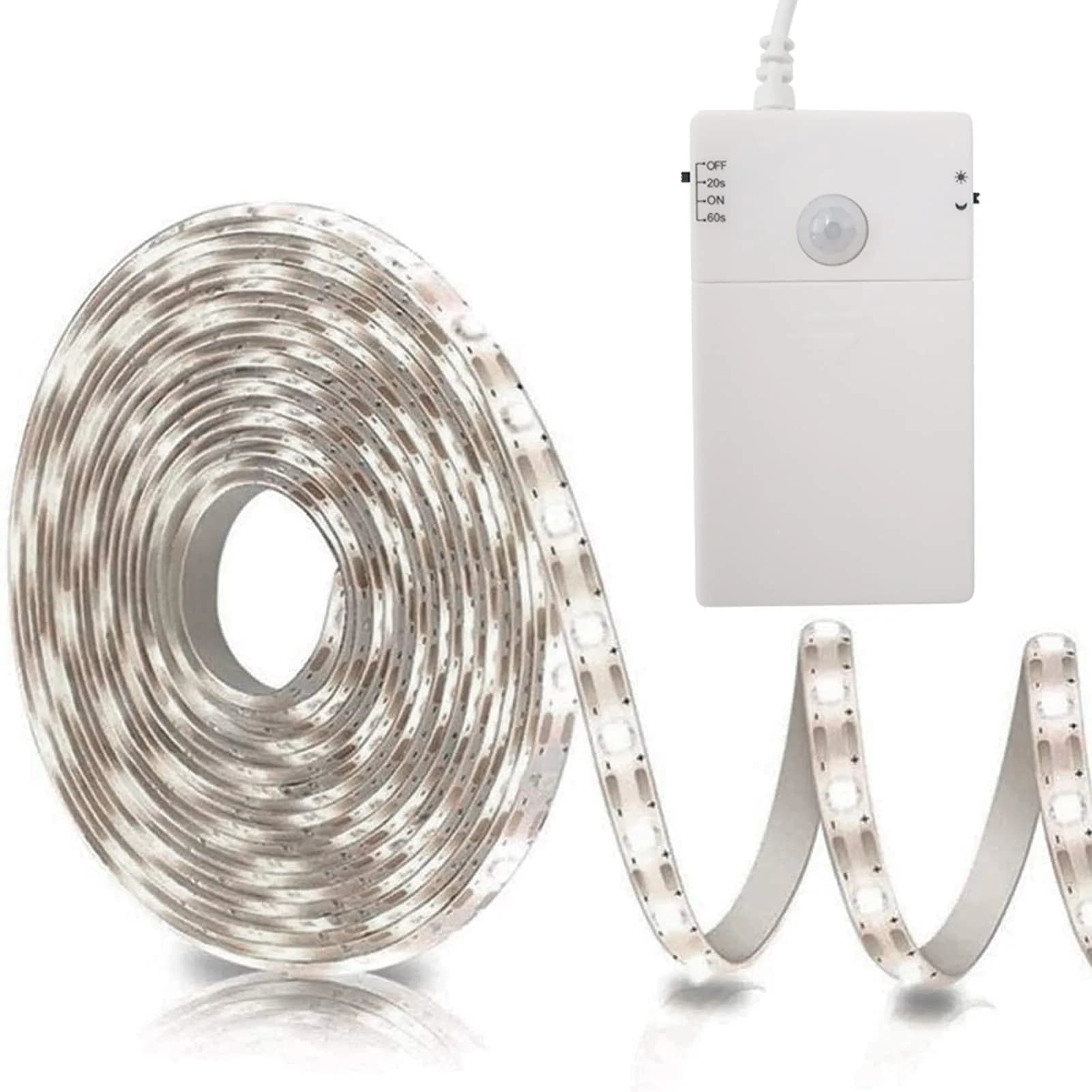 echosari STRING_LIGHT 9.8Ft 90 LED Motion Sensor Closet Strip Lights | Battery Operated for Stairs - main product image