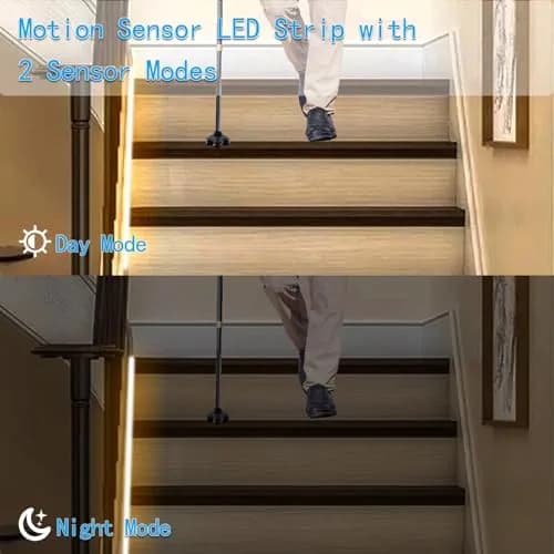 echosari STRING_LIGHT 9.8Ft 90 LED Motion Sensor Under-Cabinet Light | Battery Operated, Easy Install, 5H Brightness thumbnail 5