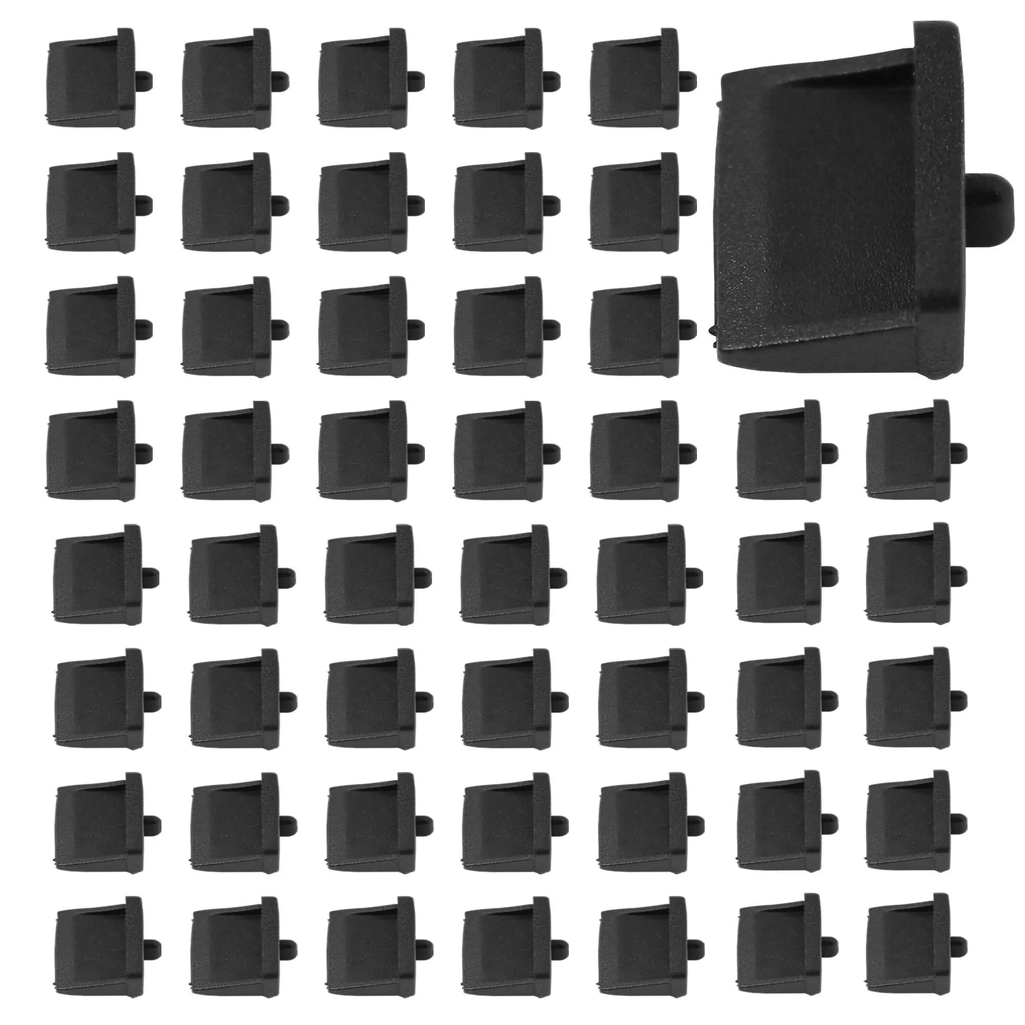 GINTOOYUN 50pcs USB Anti Dust Cap for USB Type A Female Port | Silicone Dustproof Cover (13mm x 7.5mm x 6mm)